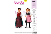 Schnittmuster burda kids - Dirndl 9509